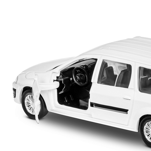 ТМ "Автопанорама" Машинка металлическая 1:43, LADA LARGUS белая, откр. 2 двери., инерция в Джамбо Тойз #12