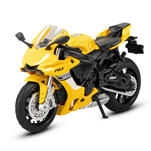 ТМ "Автопанорама" Мотоцикл металл. 1:18 YAMAHA YZF-R1, желтый, свободный ход колес, в/к 9,2 х 4,5 х 14 см в Джамбо Тойз #9