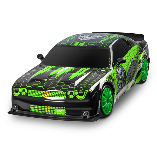 Р/У Машина для дрифта с 3D подсветкой кузова,М1:24,2.4GHz,4WD,4 доп.колеса,конусы 6шт,с аккум.,цв.зеленый,в/к 20,7*12,2*12,8см в Джамбо Тойз #5