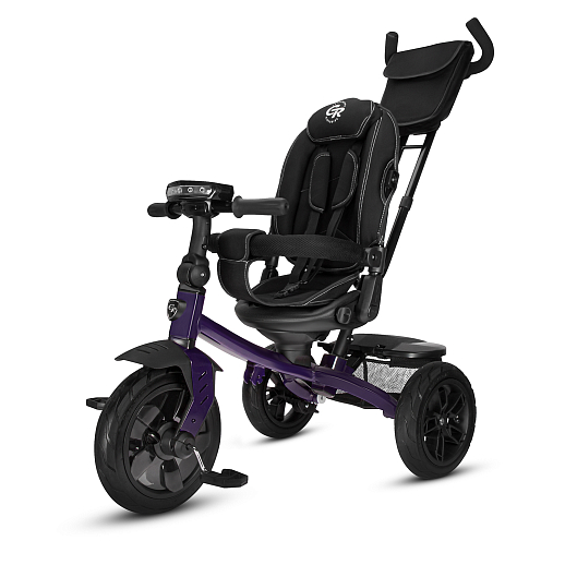 Детский трехколесный велосипед с ручкой CITY-RIDE LUNAR. Поворотное сиденье 360, складная крыша D600, подножки, надувные колеса 12/10, фара в Джамбо Тойз #8