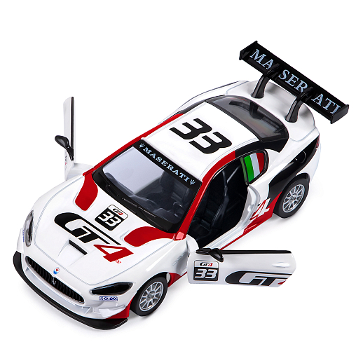ТМ "Автопанорама" Машинка металлическая 1:43 Maserati Gran Turismo MC GT4, белый, откр. двери, в/к 17,5*12,5*6,5 см в Джамбо Тойз #11