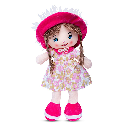 ТМ "Amore Bello" Кукла мягкая на бат., фразы на русском языке, стихотворение, песенка, 35 см, розовый, в/п в Джамбо Тойз