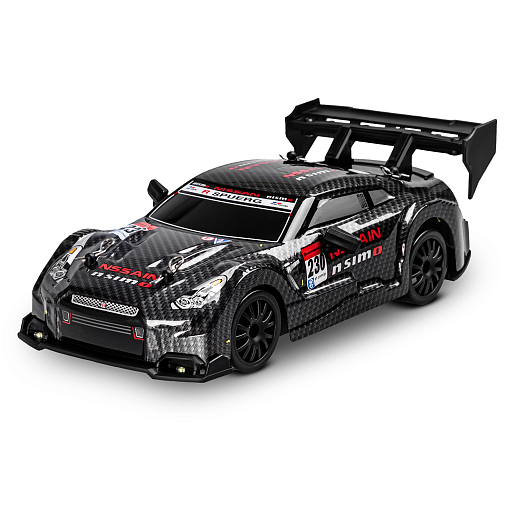 Р/у машина для дрифта 1:24,свет фар,подсветка днища,2 скорости,сменные шины 4шт,конусы 4шт, цвет черный,в белой кор. 22*12,5*10,3см в Джамбо Тойз #3