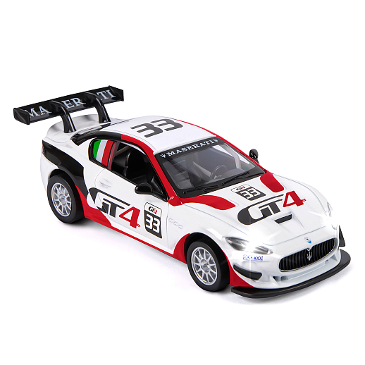 ТМ "Автопанорама" Машинка металл., 1:32 Maserati Gran Turismo MC GT4, белый, инерция, свет, звук, откр. двери, в/к 17,5*13,5*9 см в Джамбо Тойз #14