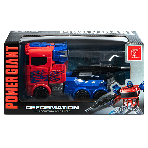 Робот-трансформер,трансформация в красно-синий тягач, цв.красный с синим, в/к 29,5*13,8*14,8см в Джамбо Тойз #9