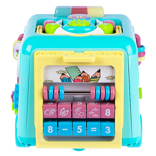 ТМ "Smart Baby" Развивающая игрушка "Автобус" цвет бирюзовый, Шаинский, 57 звуков, стихов, мелодий, песен. Сказки и загадки. Свет, звук, регулирующаяся громкость, в/к 31х22,5х23,5 см в Джамбо Тойз #13