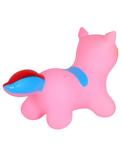 Животное-прыгун "Лисёнок", 1400г, ПВХ, цвет розовый, 41*36*46 см в Джамбо Тойз #3