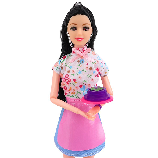 Игровой набор "Шеф-повар", в комплекте кукла с шарнирными руками, мебель, аксессуары, в/к 20*5,6*32,5 см в Джамбо Тойз #5