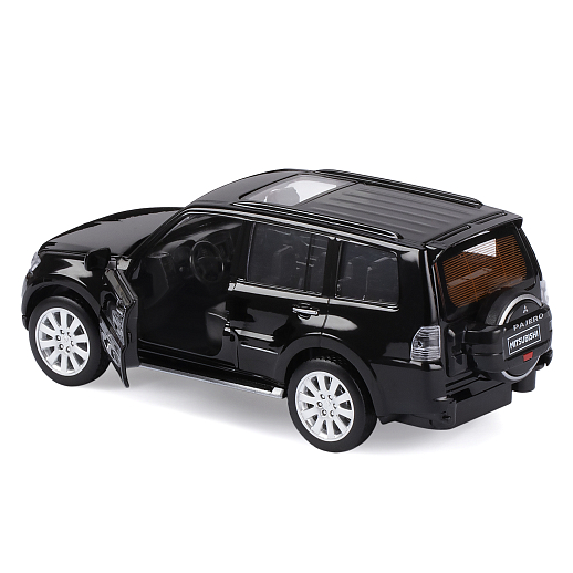 ТМ "Автопанорама" Машинка металлическая 1:33 Mitsubishi Pajero 4WD Turbo, черный, откр. двери, капот и багажник, свет, звук, инерция, в/к 19*9*7 см в Джамбо Тойз #4
