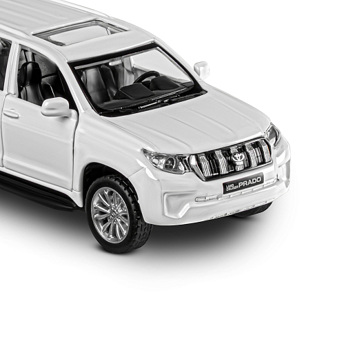 ТМ "Автопанорама" Машинка металлическая 1:42 Land Cruiser Prado, белый,  откр. двери, инерция, в/к 17,5*12,5*6,5 см в Джамбо Тойз #15