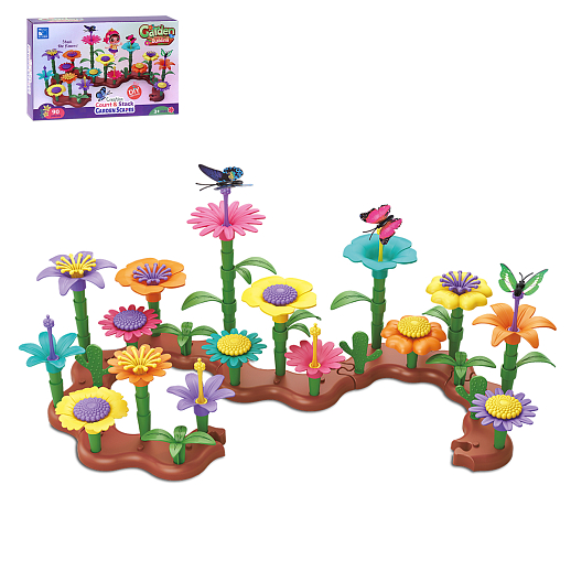 Игровой набор "Сад с цветами"-90 дет., в/к 26*6*17 см. в Джамбо Тойз