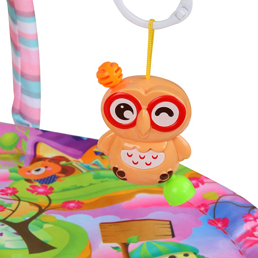 ТМ "Smart Baby"  Детский развивающий коврик с игрушками-погремушками, размер коврика 82х64 см, в/п  60х63х4 см в Джамбо Тойз #4