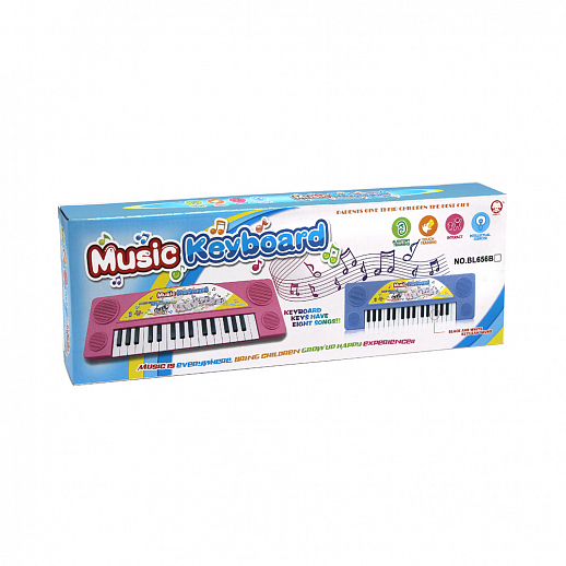 Детское Пианино на батарейках, звук, цвет голубой, в/п 41,5*4*14 см в Джамбо Тойз