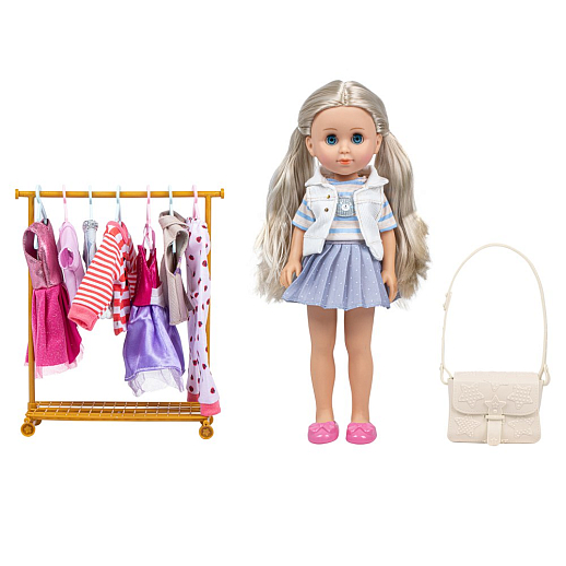 Кукла модница, в комплекте 7 дополнительных атрибутов одежды, сумка и туфли, в/к 33*9*36 см в Джамбо Тойз #2