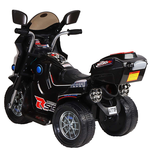 Мотоцикл на аккум., 6V4.5AH*1, звук, свет, размер 90*44*58см, макс. нагрузка 25 кг. Цвет - черный в Джамбо Тойз #4