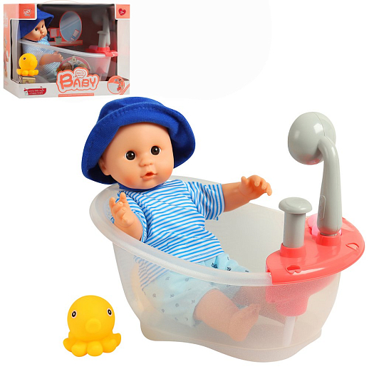 Набор "Кукла пупс с ванночкой и аксс.", в/к 30х23х24 см в Джамбо Тойз