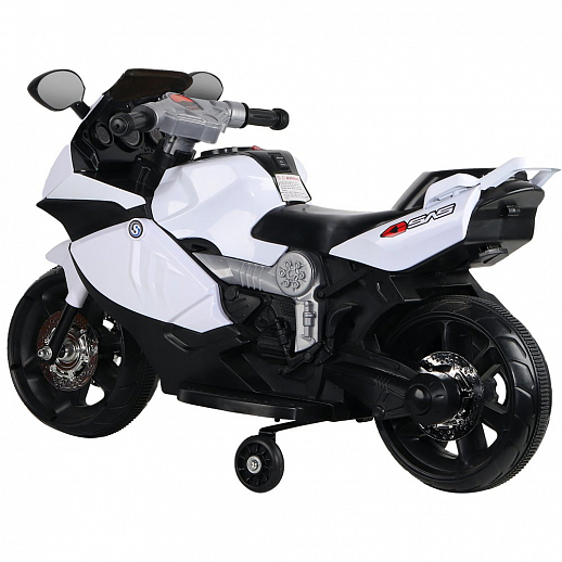 Электромотоцикл детский на аккумуляторе 6V4AH*1, 1 мотор, запуск кнопкой, свет, звук, USB вход, 80*40*53 см, Цвет - белый в Джамбо Тойз #3