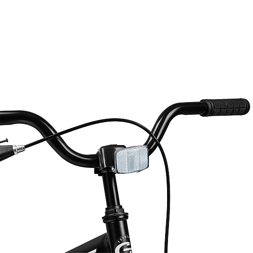Детский велосипед "Cityride REVO", модель CR-B2-05, рама сталь, кожух цепи 100%, обода алюм. 20", втулки сталь, покрышки 2,125, подножка, руль сталь. вынос сталь, задние ножные тормоза, передний клещевой, крылья пластик, отражатели пер/зад и на спицах, цвет чёрный в Джамбо Тойз #3