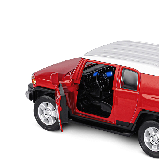 ТМ "Автопанорама" Машинка металлическая  1:32 Toyota FJ Cruiser, красный, свет, звук, откр. двери, инерция, в/к 17,5*13,5*9 см в Джамбо Тойз #14