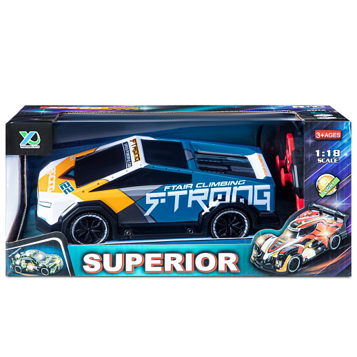 Р/у машина с 3D подсветкой корпуса, 4 канала, цвет голубой/оранжевый, в/к 30*13*13,5см в Джамбо Тойз #7