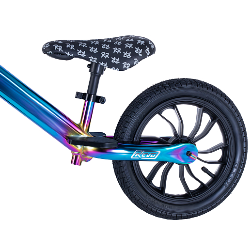 Беговел "CITYRIDE REVO" air 12". Рама сталь, вынос, диск пластик. Сиденье с эксцентриком. Цвет бензин синий в Джамбо Тойз #5