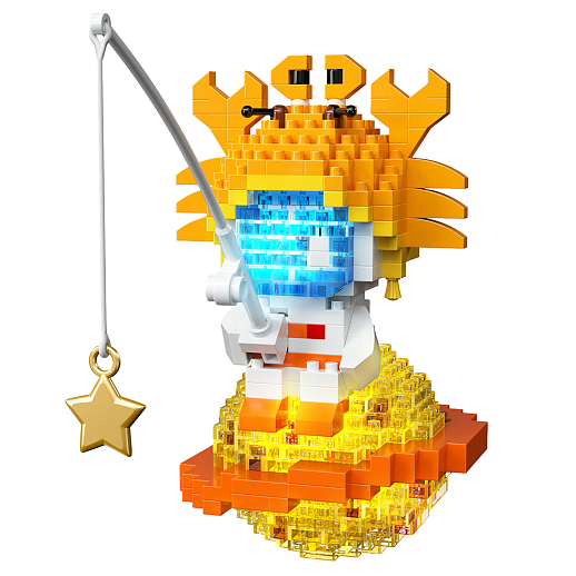 Конструктор "Рак" 544 дет., с удочкой, светом, розовый,  в/п в Джамбо Тойз #2