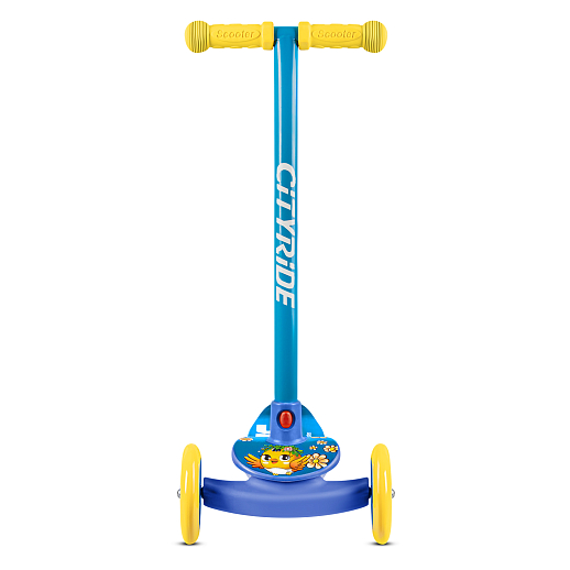Трехколесный самокат  Материал: полипропилен + сталь, Размер изделия: 60x27x63см,Размер деки: 12,5 см Переднее колесо: 120x23 мм из пвх, заднее колесо: 97x23 мм из пвх Подшипник: ABEC-7 Максимальная нагрузка: 50 кг, синий в Джамбо Тойз #5