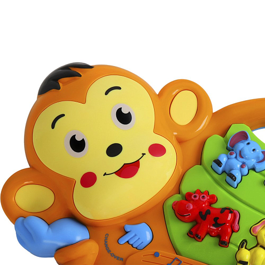 Музыкальная игрушка Пианино детское "Обезьяна" Smart Baby, развивающее, обучающее, цвет коричневый, 42 звука, мелодии, стихи, в/к 35x6,4x23,5 см в Джамбо Тойз #5