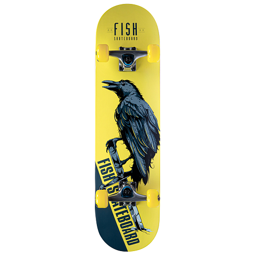 Скейтборд Fish, дека клен 9 сл., размер 31"*8", колеса: 54*36мм 85А, PU, ABEC-7 карбон в/п в Джамбо Тойз #5