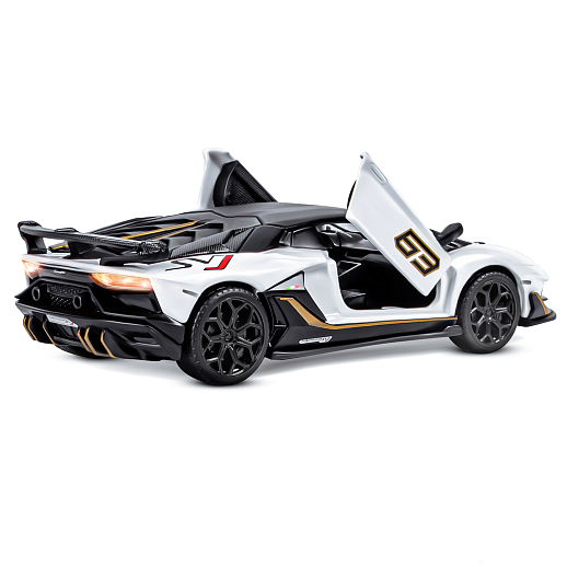 ТМ "Автопанорама" Машинка металлическая, 1:32 Lamborghini SVJ, белый, откр. двери и багажник, свет, звук, инерция,  в/к 17,5*12,5*6,5 см в Джамбо Тойз #16