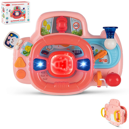 ТМ "Smart Baby" Руль музыкальный, мелодии Шаинского, свет, звук, русский язык, в/к 23,5х10х18 см в Джамбо Тойз
