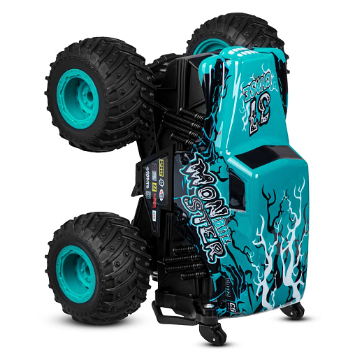 Р/у монстр-трак, перевертыш, 1:20, 2.4GHz, 3D подсветка корпуса, музыка, демо-режим, цвет синий, с аккум.,  в/к 21,5*19*23 см в Джамбо Тойз #6