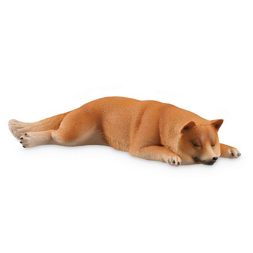 ТМ "DARWIN, Коллекционная фигурка собака "Шиба-ину Спящий на животе (песочный)" в/п, 15*7,8*3,5 см в Джамбо Тойз