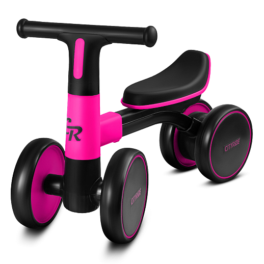 Беговел CITYRIDE, рама сталь, колеса пластик, музыка Шаинского, свет, розовый-черный, в/к в Джамбо Тойз #3