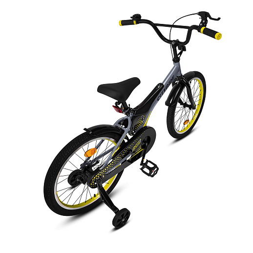 Детский велосипед "Cityride REVO" -рама сталь, кожух цепи 100%, диски алюм. 20, втулки сталь, покрышки 2,125, страх. колеса, руль сталь. штем сталь, задние ножные тормоза, передний V-brake , звоночек, крылья пластик, отражатели пер/зад на спицах. в Джамбо Тойз #3
