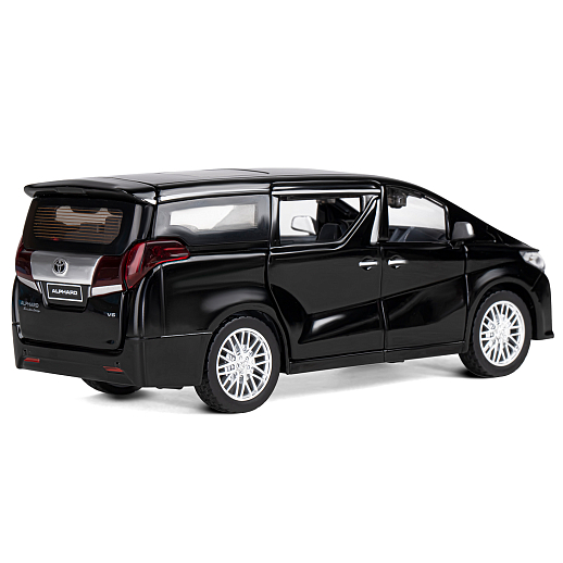 ТМ "Автопанорама" Машинка металлическая, 1:29, Toyota Alphard, черный, откр. передние и боковые двери, багажник, свет, звук, инерция, в/к 20*10*11 см в Джамбо Тойз #8