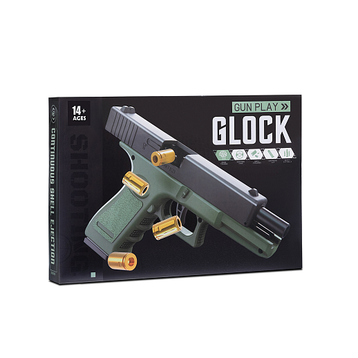 Пистолет с пластиковыми пулями, зелёный, 21*16*4,5 см , в/к в Джамбо Тойз #6
