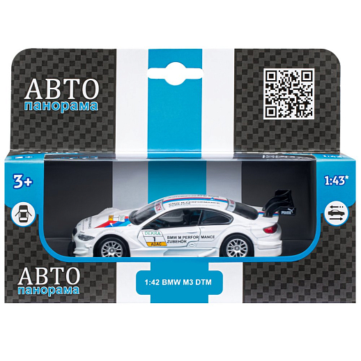ТМ "Автопанорама" Машинка металлическая 1:42 BMW M3 DTM, белый, откр. двери, инерция, в/к 17,5*12,5*6,5 см в Джамбо Тойз #3