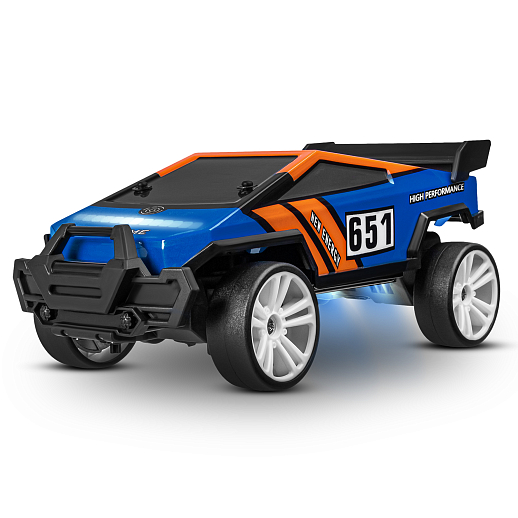Р/у скоростная машина для дрифта,1:18,подсветка корпуса и днища, запасн. колеса, конусы 4шт.,цвет синий,с аккум, в/к 34*20,5*17,5см в Джамбо Тойз #3