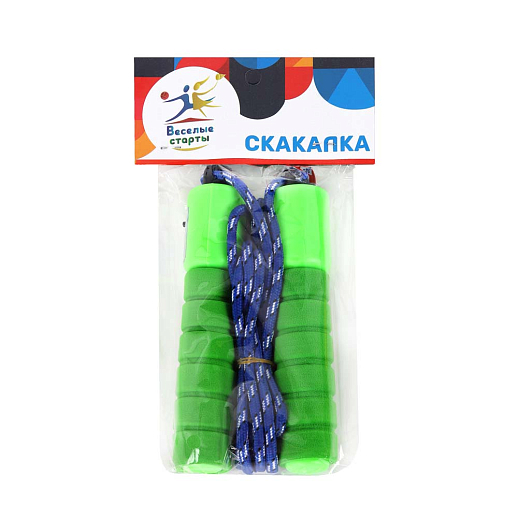 Скакалка Веселые старты, 2.8м,ручки ЭВА со встроенным счетчиком,  веревка лавсан в Джамбо Тойз #5