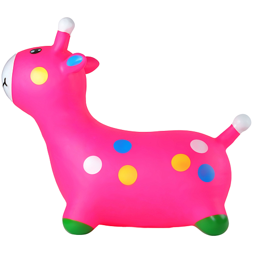 Животное-прыгун "Корова", 1300г, ПВХ, цвет розовый, 52*48*26 см в Джамбо Тойз #2