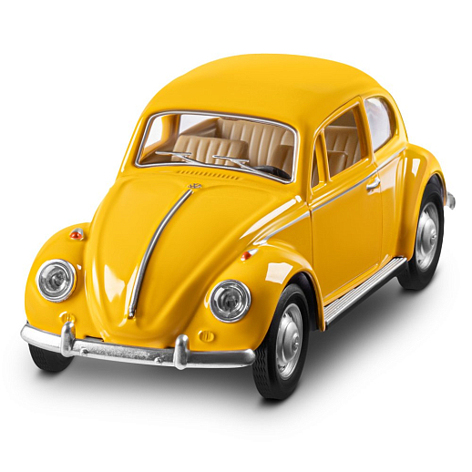 ТМ "Автопанорама" Машинка металлическая, 1:28 Volkswagen Classical Beetle 1967, желтый, откр. двери и багажник, свет, звук, инерция, в/к 17,5*12,5*6,5 см в Джамбо Тойз #5