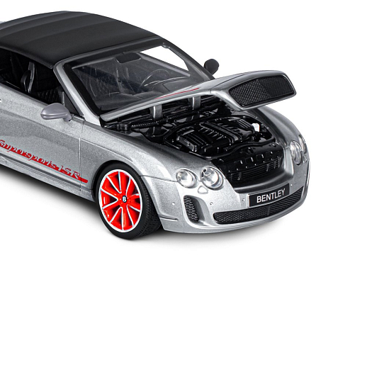 ТМ "Автопанорама" Машинка металлическая 1:24 Bentley Continental Supersports ISR, серый металлик, откр. двери, капот и багажник, свет, звук, свободный ход колес, в/к 24,5*12,5*10,5 см в Джамбо Тойз #19