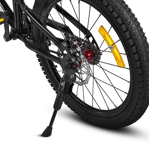 Велосипед двухколёсный CITYRIDE, модель CR-B2-12B, колеса 20", рама сталь, дисковые мех. тормоза, амортизационная вилка, обода сталь, цвет чёрный в Джамбо Тойз #7