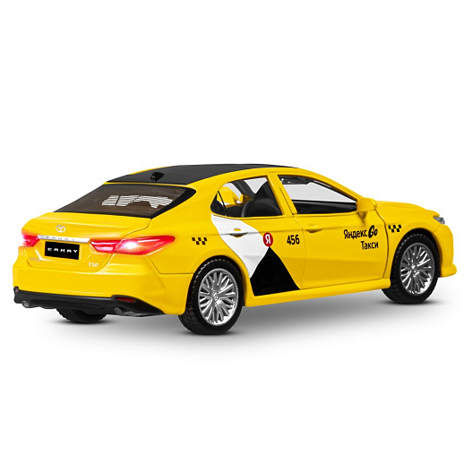 Яндекс Go машинка металлическая, 1:34 Toyota Camry, цвет желтый, инерция, свет, откр. двери, в/к 17,5*13,5*9 см в Джамбо Тойз #10
