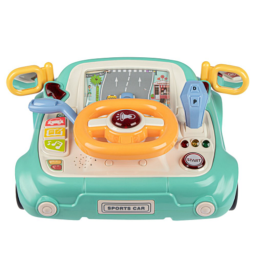 ТМ "Smart Baby" Руль, свет, Шаинский, русская озвучка, цвет зеленый, в б/к в Джамбо Тойз #2