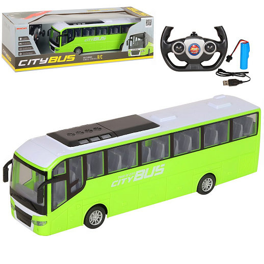 Р/У Автобус, 2.4GHz, 4 канала,свет фар, цвет зеленый, в/к 37,5*13,5*13,5см в Джамбо Тойз