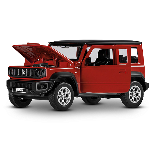 ТМ "Автопанорама" Машинка металлическая 1:32 Suzuki Jimny 2018, красный, тюнинг, откр. двери, свободный ход колес, в/к 23,5*10*4 см в Джамбо Тойз #3
