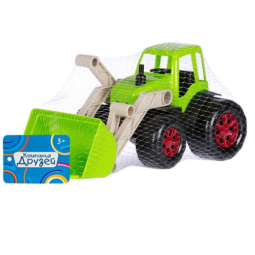 ТМ "Компания Друзей" Трактор с ковшом салатовый, в сетке 33х16х16 см в Джамбо Тойз #9