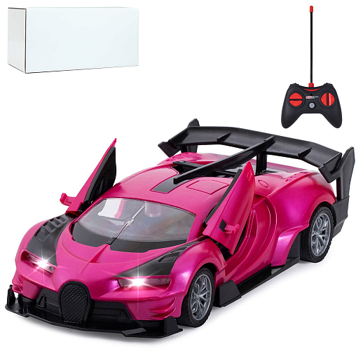AUTODRIVE 1:24 Р/У машинка,5 каналов,двери откр. с пульта, свет, цвет розовый,в/к 28х6,5х12см в Джамбо Тойз